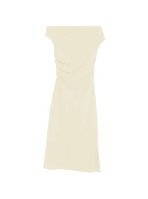 P.A.R.O.S.H.off-shoulder ruched midi dress P.a.r.o.s.h. | PINGU-D726148002 PANNA